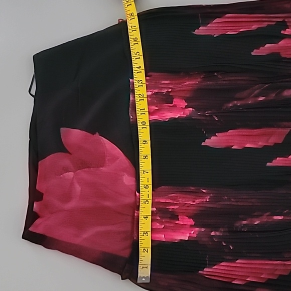 Ted Baker London Raychi Floral Print Tiered Pleated Hem A-Line Skirt Size 1 - Picture 9 of 10